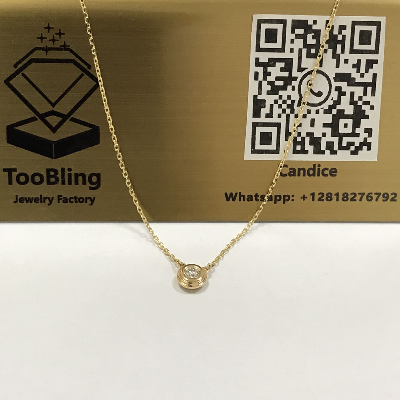 Cartier Dupe Diamond Necklace Large Model Yellow Gold B7215500