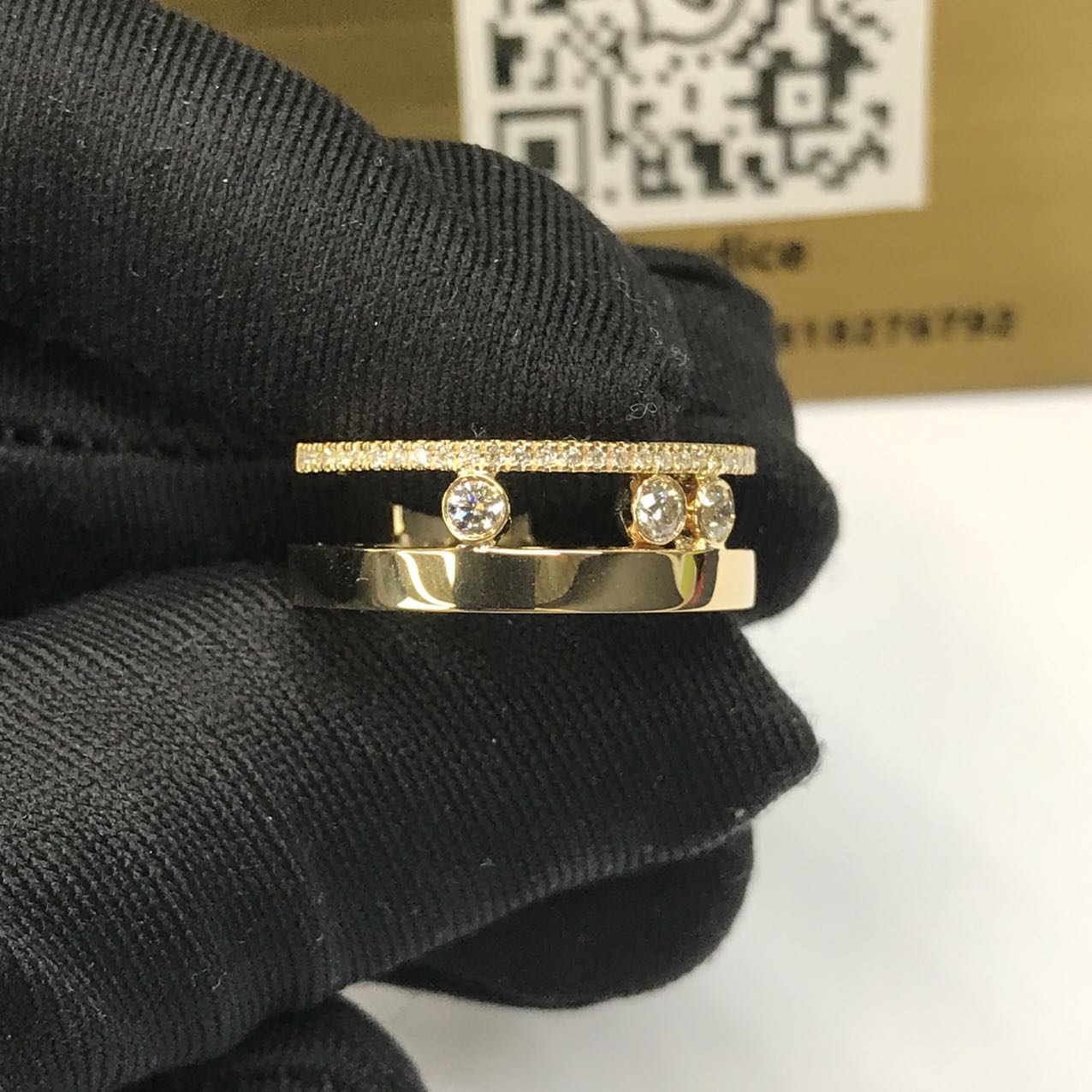 Messika Copy 18K Solid Gold Move Romane Diamond Ring 6516