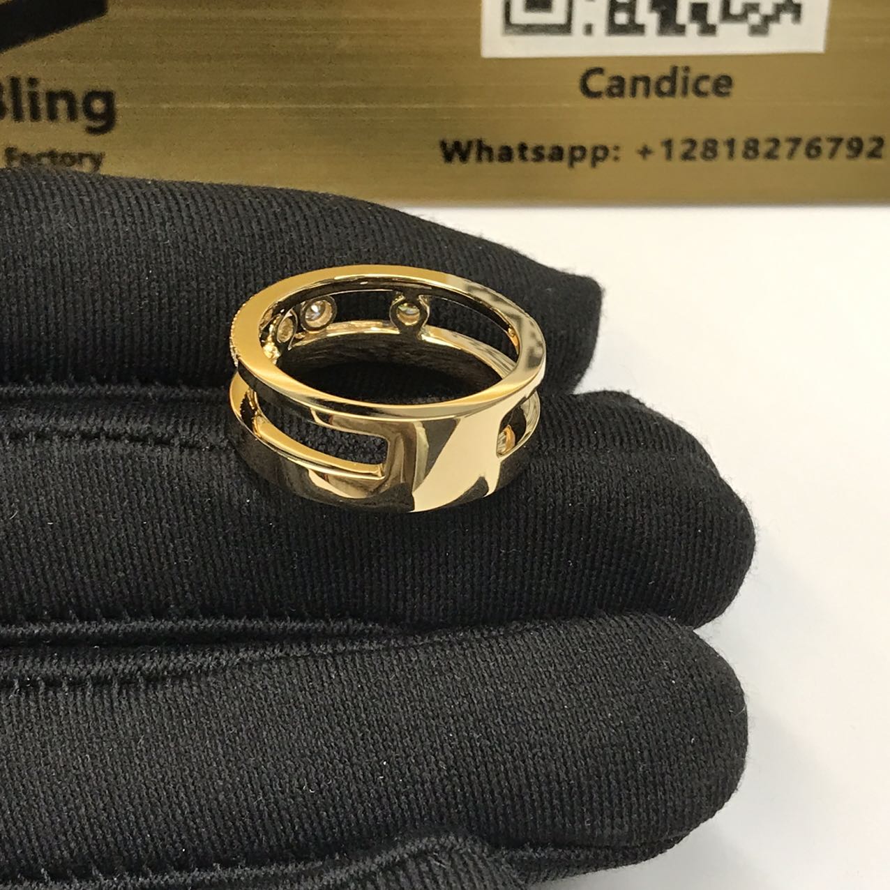 Messika Copy 18K Solid Gold Move Romane Diamond Ring 6516
