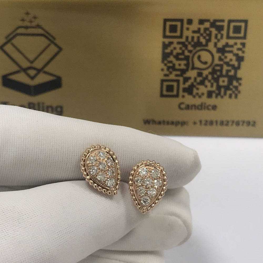 18K Gold Boucheron Serpent Boheme Stud Earrings Dupe (4) 18K Gold Boucheron Serpent Boheme Stud Earrings Dupe