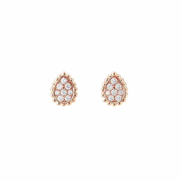 18K Gold Boucheron Serpent Boheme Stud Earrings Dupe