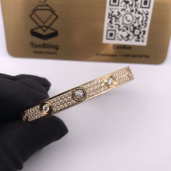 Cartier Love Bracelet 10 Diamond Paved