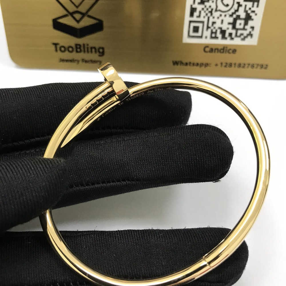18K Gold Fake Cartier Nail Bracelet Copy B6048217 (3) 18K Gold Fake Cartier Nail Bracelet Copy B6048217