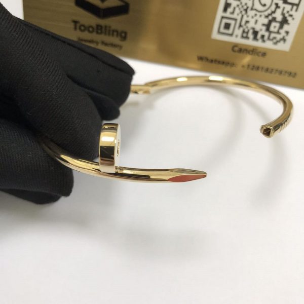 18K Gold Fake Cartier Nail Bracelet Copy B6048217
