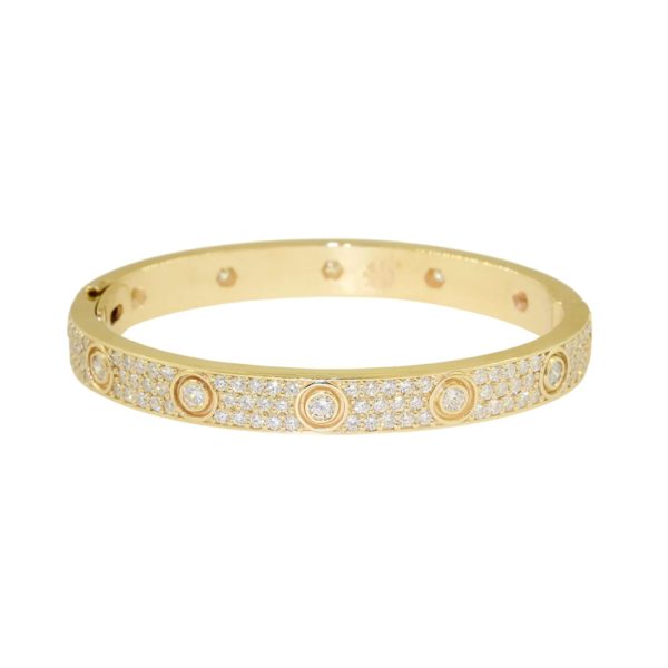 Cartier Love Bracelet 10 Diamond Paved