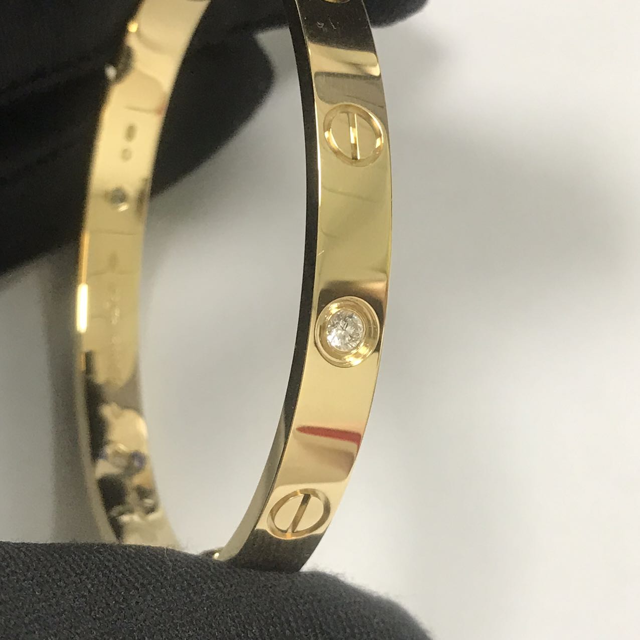 Yellow Gold Cartier Love Bracelet 4 Diamonds Yellow Gold Cartier Love Bracelet 4 Diamonds