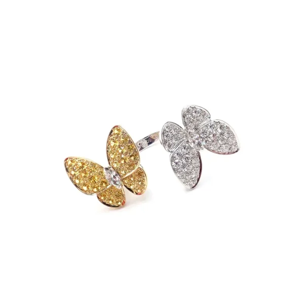 18K Van Cleef Arpels Double Butterfly Ring Copy