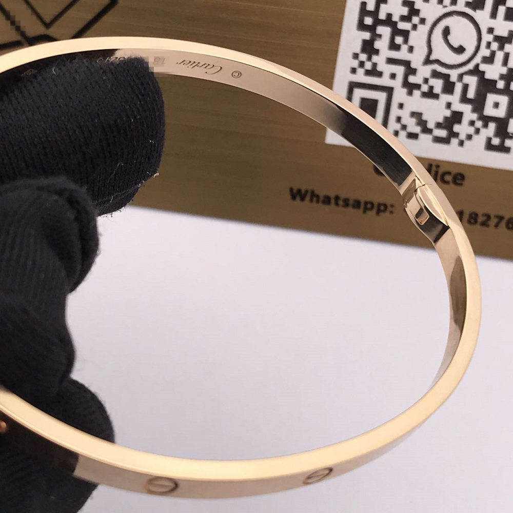 18K Yellow Gold Cartier Copy Love Bracelet Small Model Size 16 (2) 18K Yellow Gold Cartier Copy Love Bracelet Small Model Size 16
