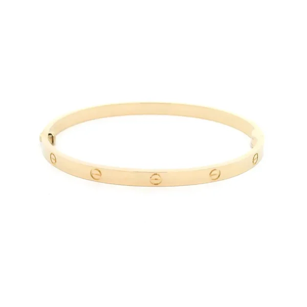 18K Yellow Gold Cartier Copy Love Bracelet Small Model Size 16