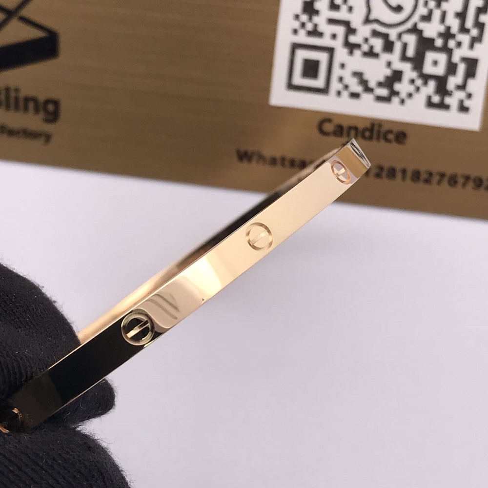 18K Yellow Gold Cartier Copy Love Bracelet Small Model Size 16 18K Yellow Gold Cartier Copy Love Bracelet Small Model Size 16