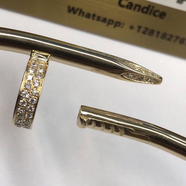 18K Yellow Gold Cartier Nail Diamonds Necklace Choker N7424268