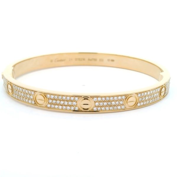 Cartier Diamond Pave Love Bracelet