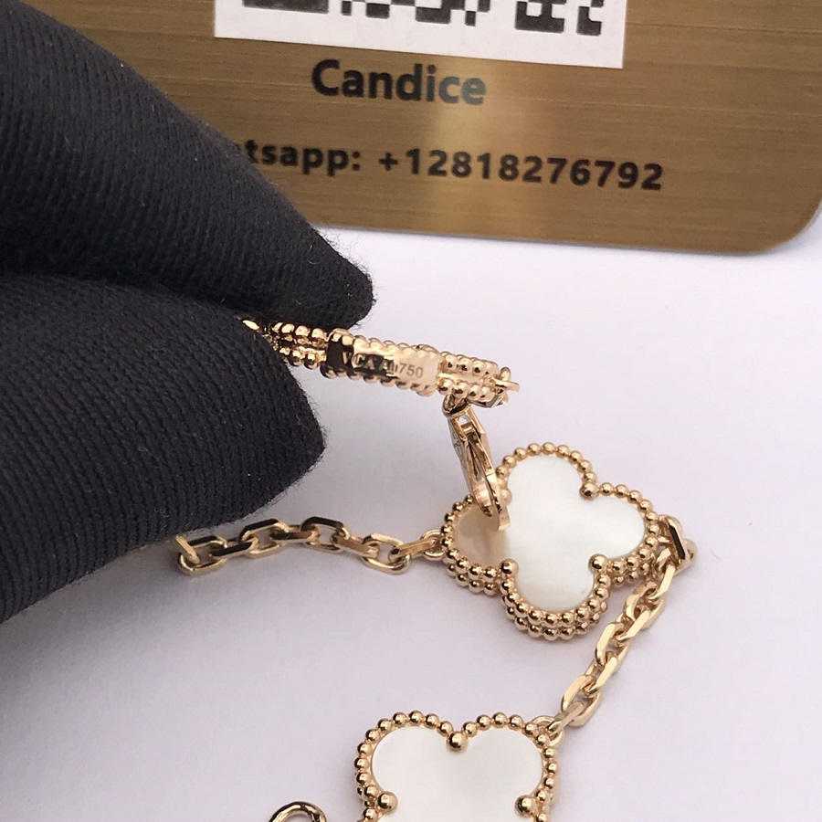 VCA 5 Motif Bracelet Mother of Pearl 18K Gold (3) VCA 5 Motif Bracelet Mother of Pearl 18K Gold