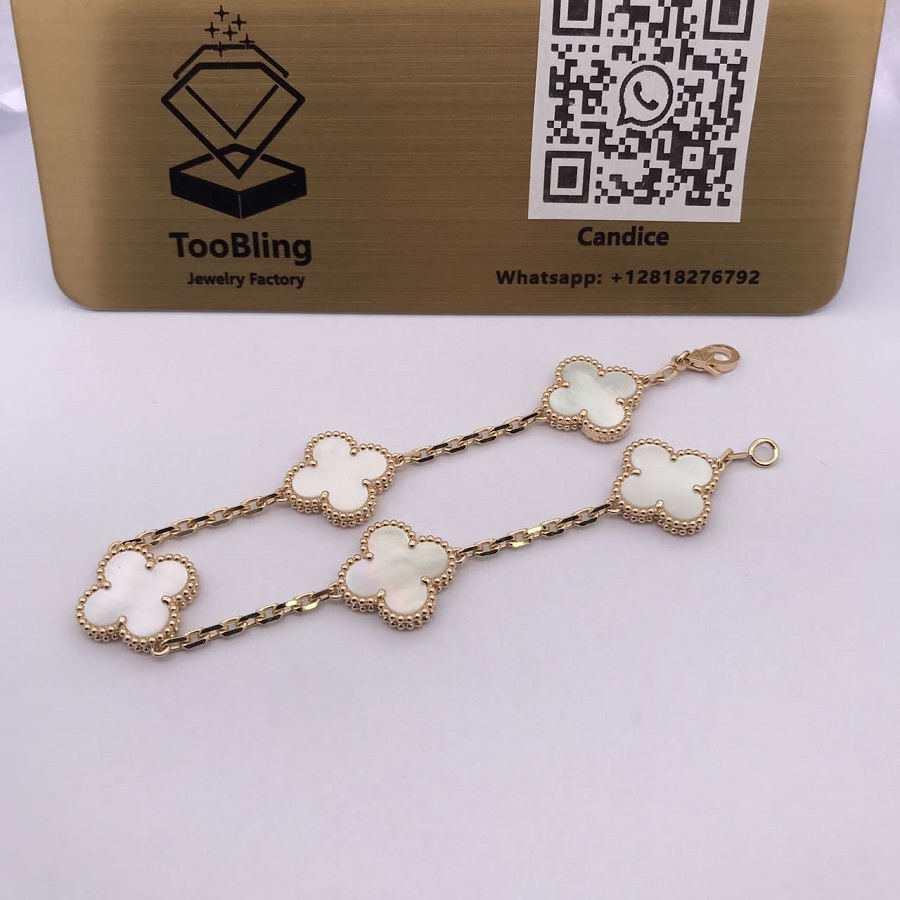 VCA 5 Motif Bracelet Mother of Pearl 18K Gold VCA 5 Motif Bracelet Mother of Pearl 18K Gold
