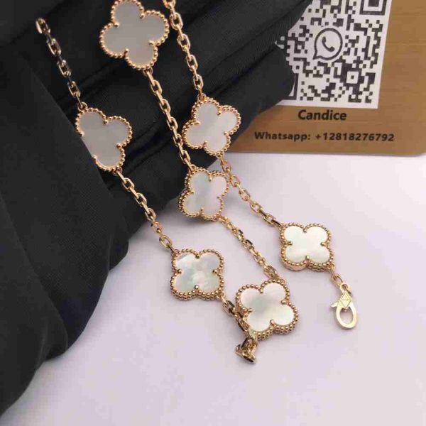 Van Cleef 10 Motif Mother of Pearl Necklace