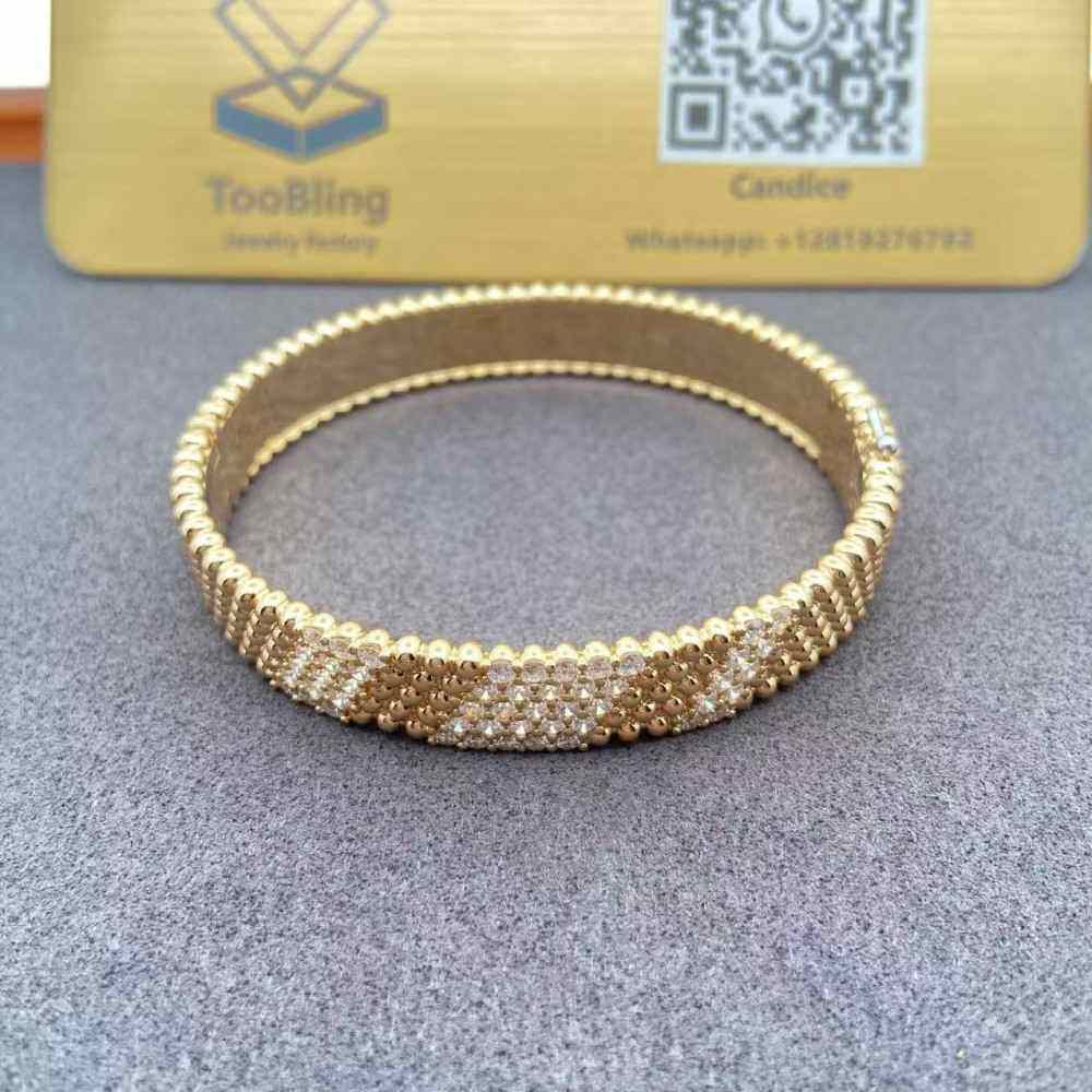 Van Cleef 5 Rows Perlee Diamonds Bracelet Van Cleef 5 Rows Perlee Diamonds Bracelet