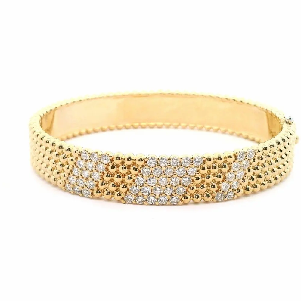 Van Cleef 5 Rows Perlee Diamonds Bracelet Van Cleef 5 Rows Perlee Diamonds Bracelet