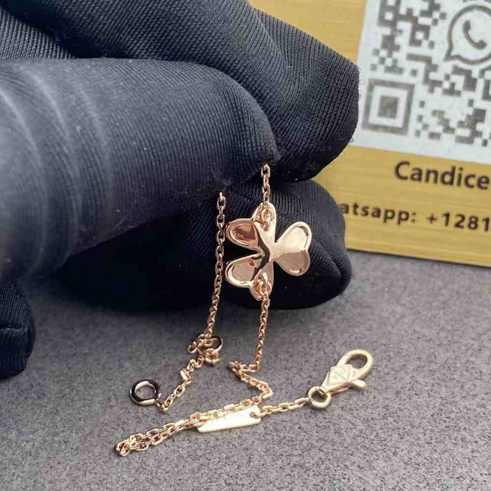18K Rose Gold Van Cleef Frivole Mini Bracelet Copy VCARP7S900 (3) 18K Rose Gold Van Cleef Frivole Mini Bracelet Copy VCARP7S900