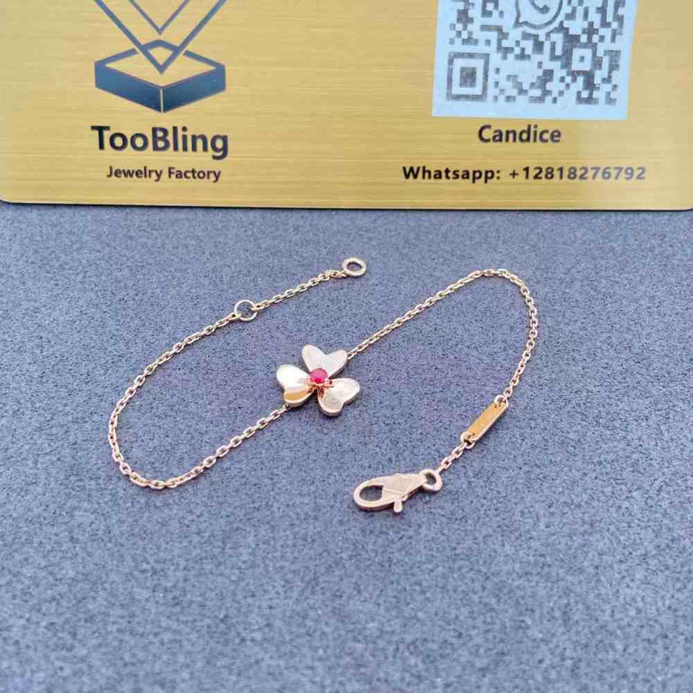 18K Rose Gold Van Cleef Frivole Mini Bracelet Copy VCARP7S900 18K Rose Gold Van Cleef Frivole Mini Bracelet Copy VCARP7S900
