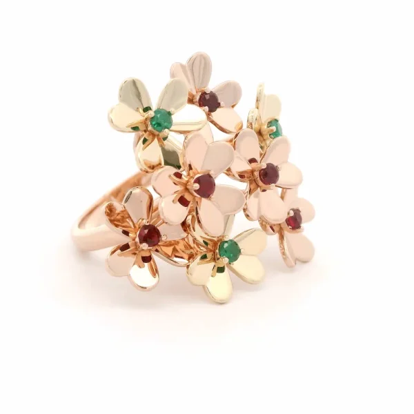 Frivole Ring 8 Flowers Van Cleef 18K Rose Gold VCARP7SE00