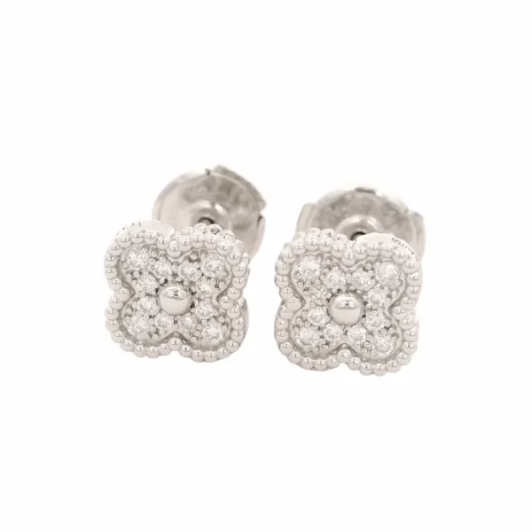 Van Cleef Arpels Sweet Alhambra Diamond Earrings VCARO85500