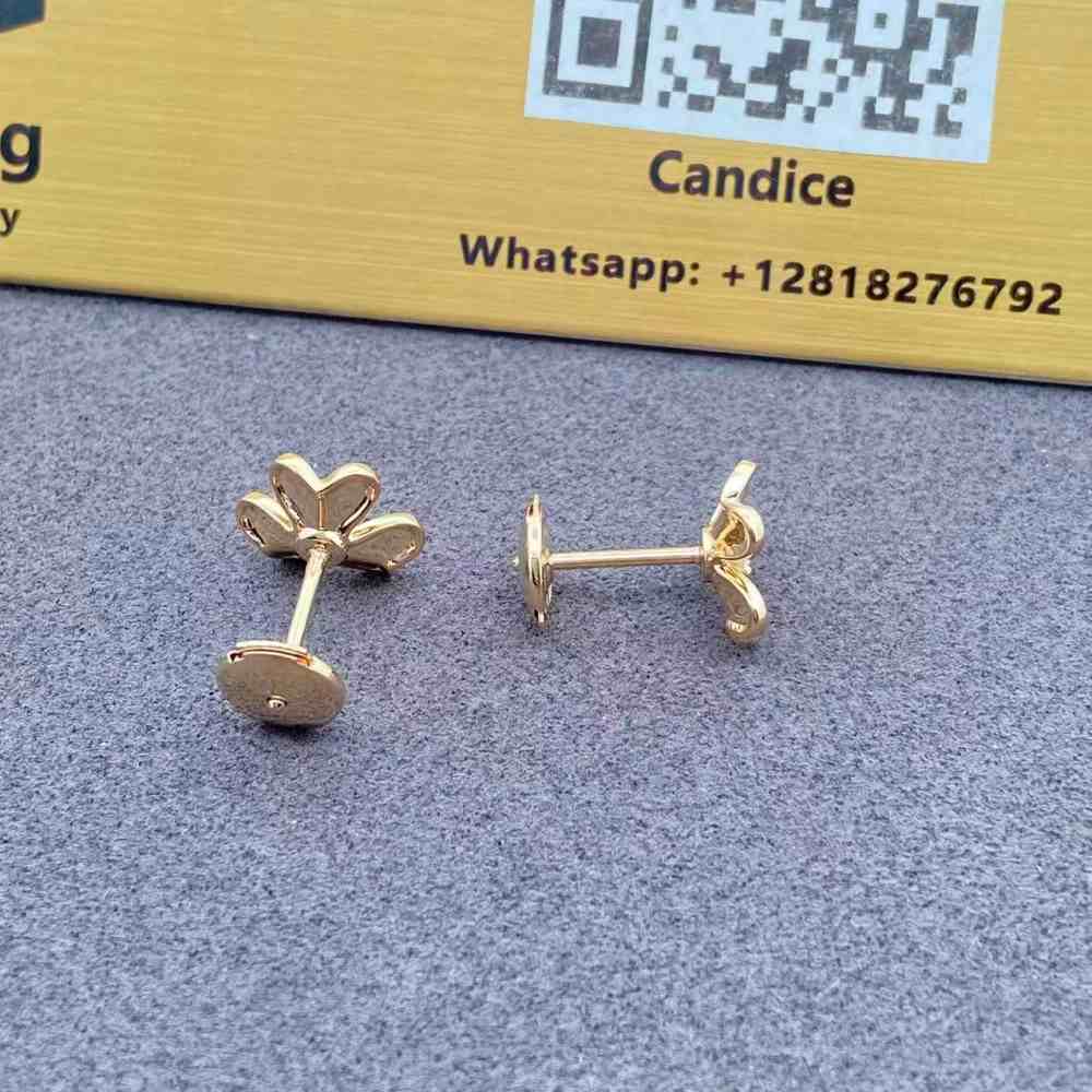 Van Cleef Mini Model Frivole Earrings VCARPJMN00 (2) Van Cleef Mini Model Frivole Earrings VCARPJMN00