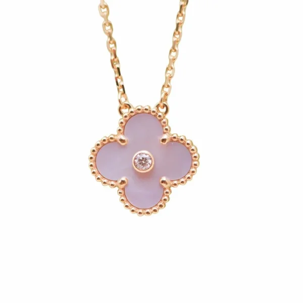 Van Cleef and Arpels Holiday Pendant 2025 Pink Mother of Pearl