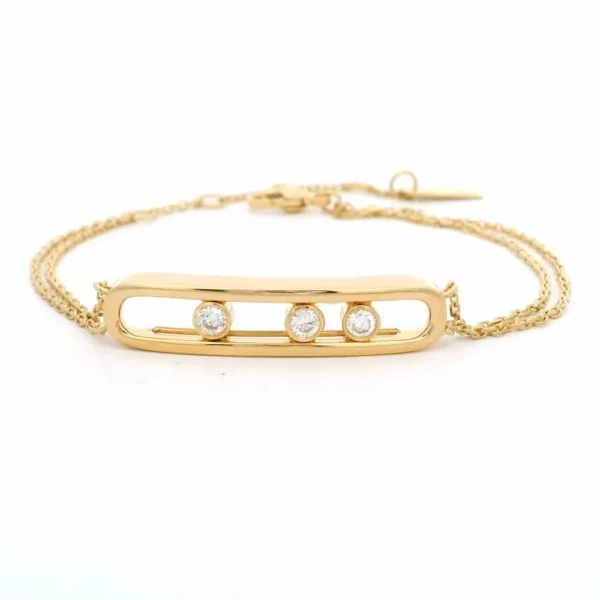 18K Gold Messika Move Classique Double Chain Bracelet​ 3996