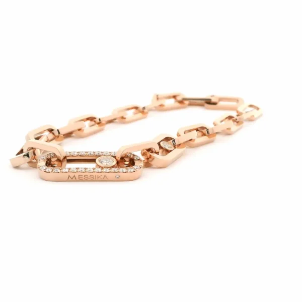 Messika Move Link Diamond Bracelet in 18K Pink Gold 12576