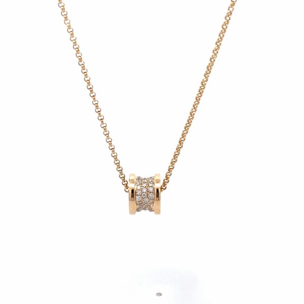 Bvlgari B Zero1 Diamond Necklace Mini 18K Yellow Gold 357496
