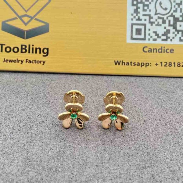 VCA Frivole Earrings Mini Emerald