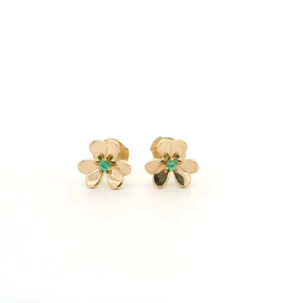 VCA Frivole Earrings Mini Emerald