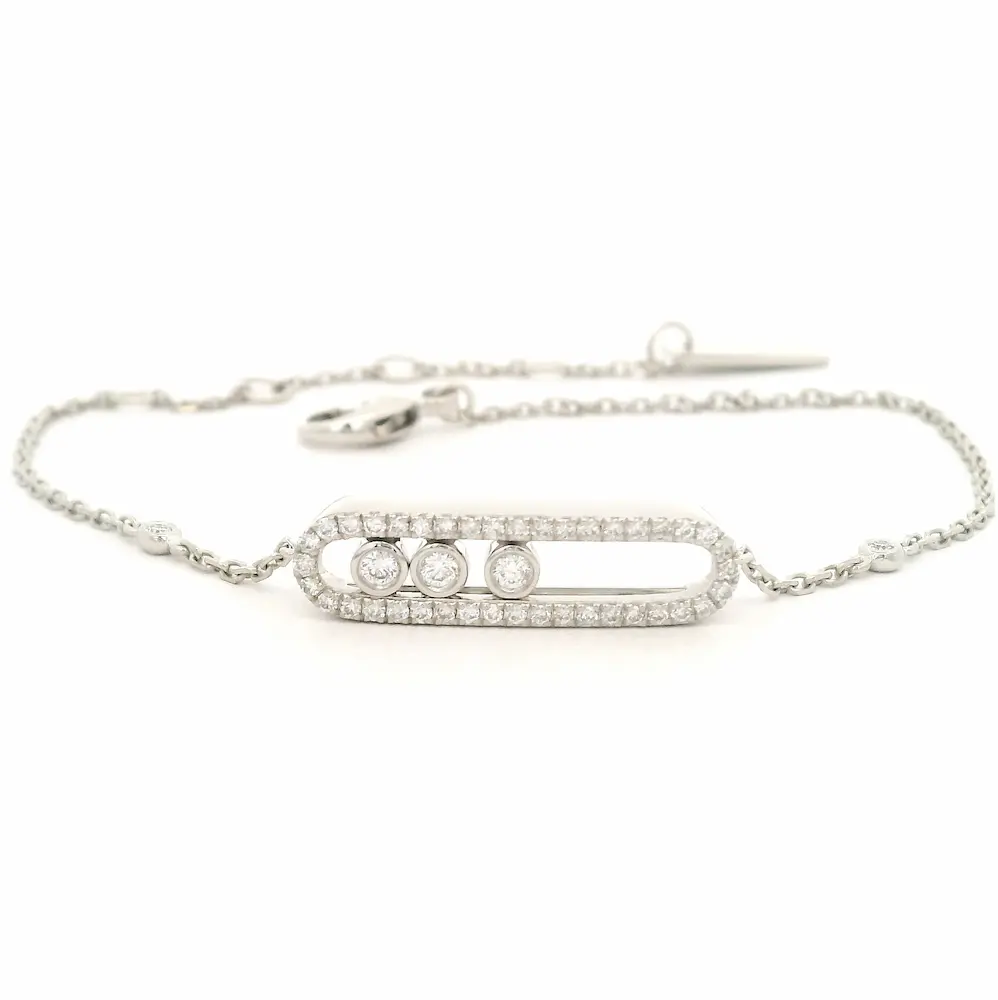 18K White Gold Messika Baby Move Pave Bracelet 04325 18K White Gold Messika Baby Move Pave Bracelet 04325
